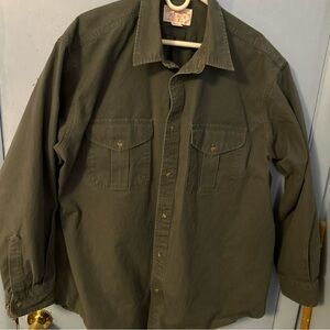 Filson Dark GrayGreen Canvas/Cotton Shirt Jacket Sz XXL